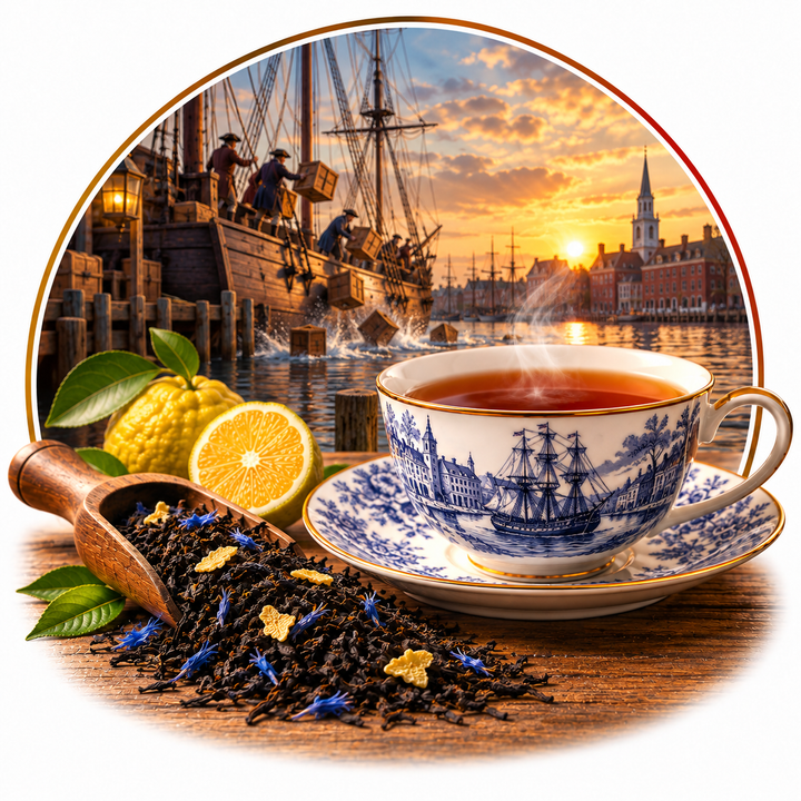 Souvenir Wooden Box - American Patriot Series: Boston Tea Party Earl Grey Tea