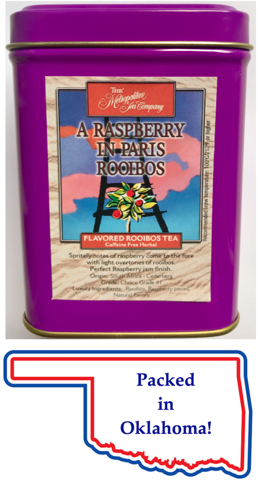 Loose Leaf Tea in Colorful Tins - Raspberry In Paris Rooibos