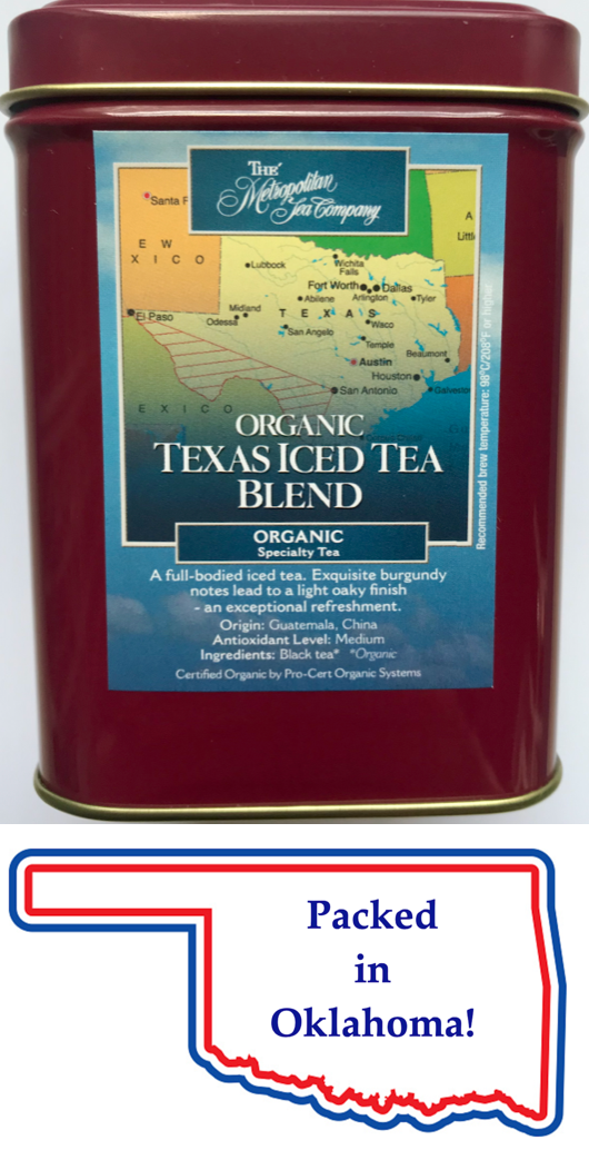 Loose Leaf Tea in Colorful Tins - TEXAS Iced Tea (Organic)