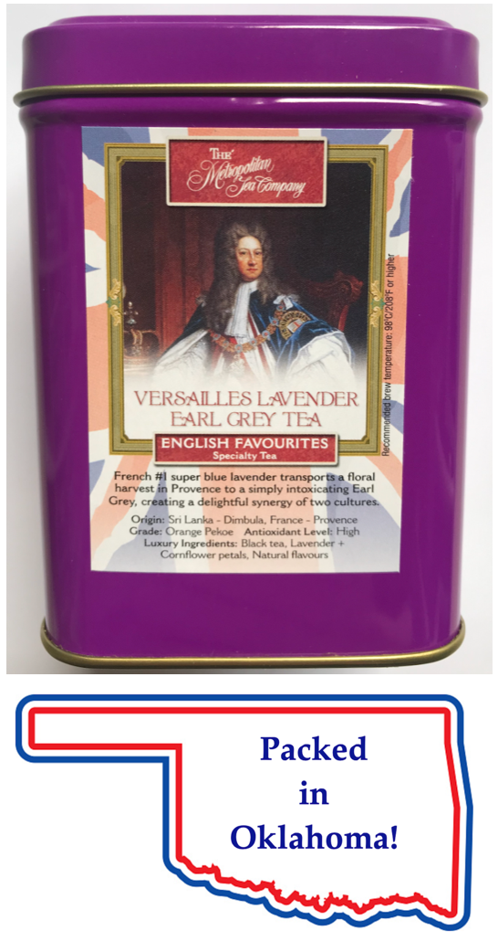 Loose Leaf Tea in Colorful Tins -Versailles Lavender Earl Grey