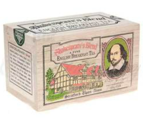 Souvenir Wooden Box - English Favourites: Shakespeare's Blend English Breakfast Tea