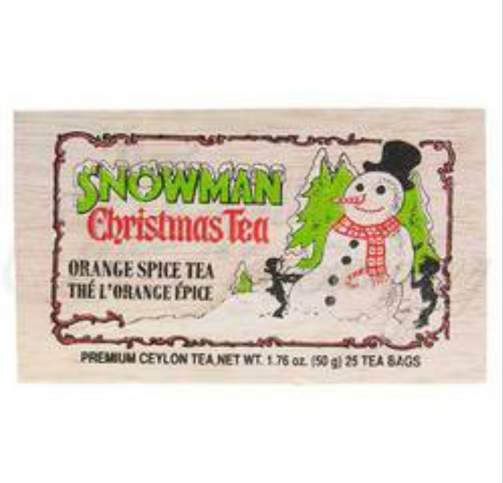 Souvenir Wooden Box - Snowman Christmas Tea