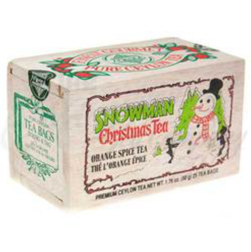 Souvenir Wooden Box - Snowman Christmas Tea